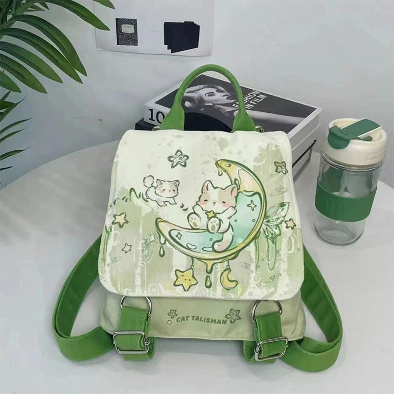 Puppy Party Cute Lightweight Fresh Canvas Backpacks