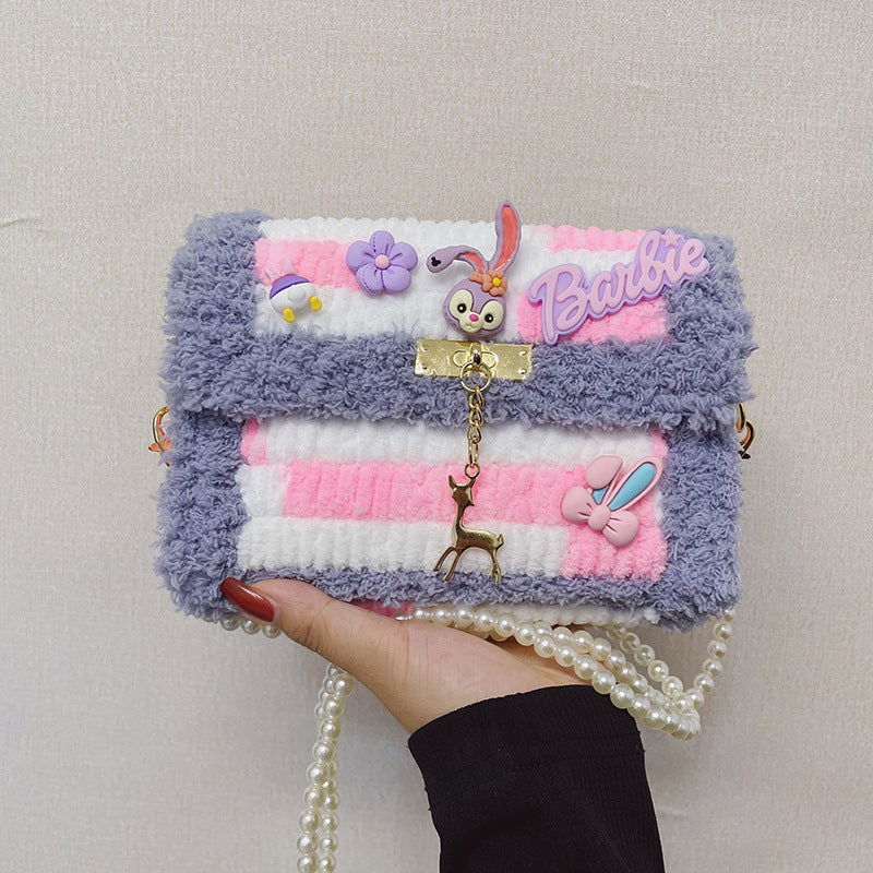 Hand-woven Cartoon Homemade Material For Free Crossbody Bags