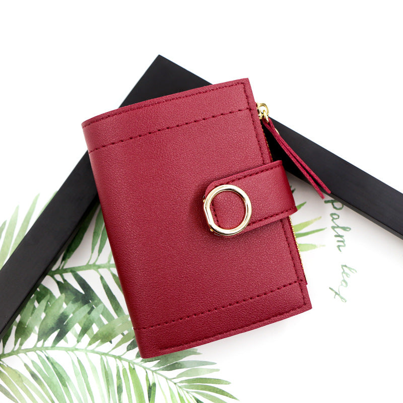 Women's Zipper Single Short Fresh Artistic Ladies Wallets
