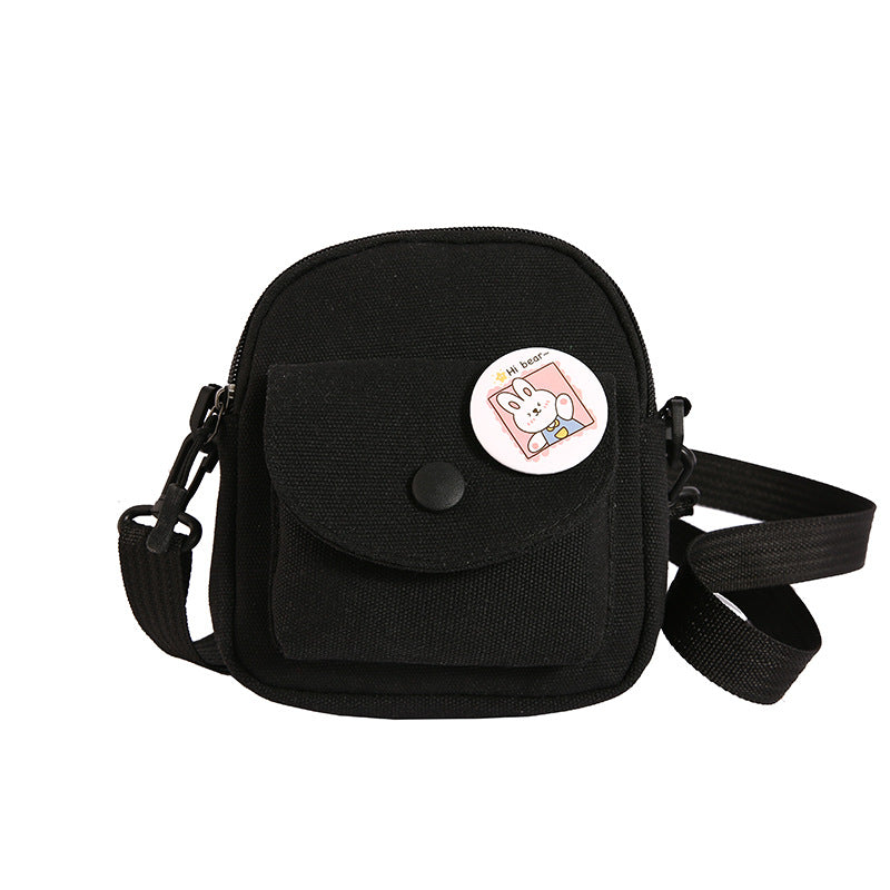 Women's Canvas Fashionable Korean Style Mobile Vintage Shoulder Bags