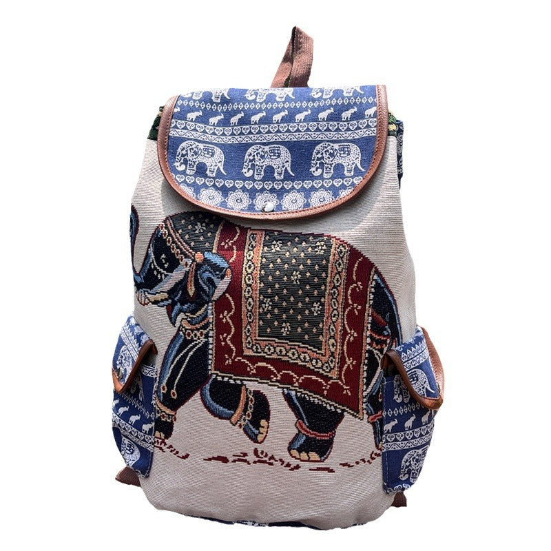 Retro Ethnic Style Special Drawstring Cover Backpacks