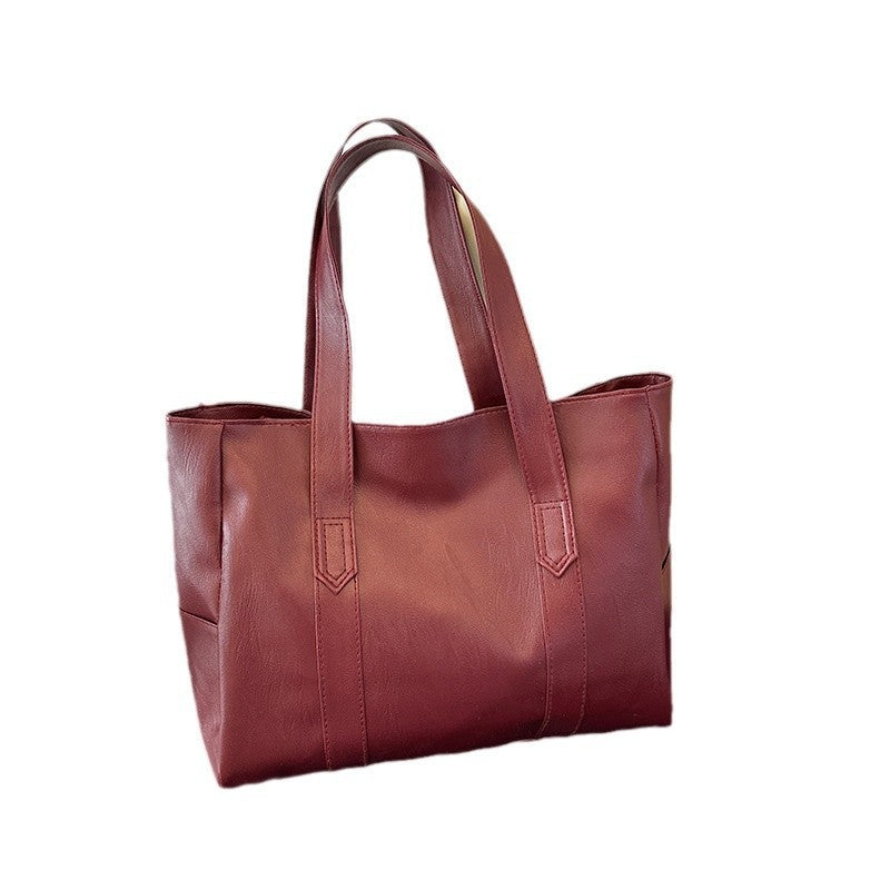 Women's Korean Simple Large Capacity Totes Thickened Shoulder Bags