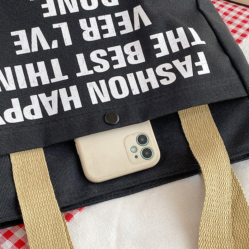 Women's Large Capacity Canvas Literary Style Fashionable Crossbody Bags
