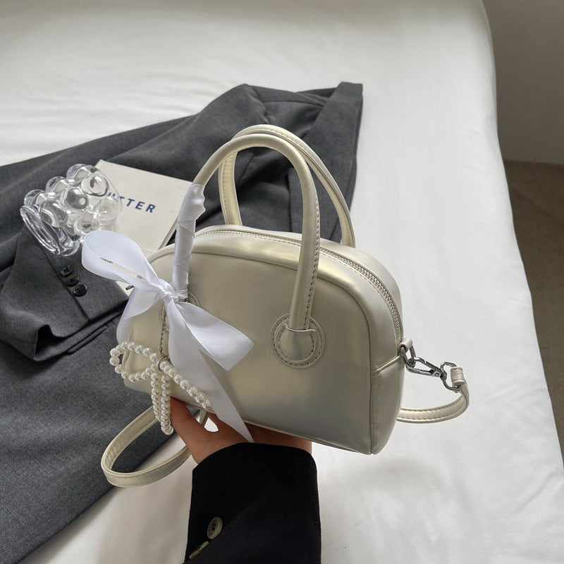 Women's Korean Style Portable Bowling Fashion Pillow Crossbody Bags