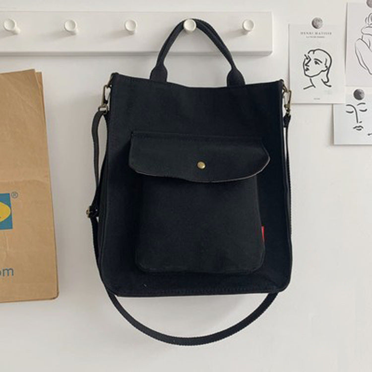 Corduroy Female Canvas Large Capacity Artistic Crossbody Bags