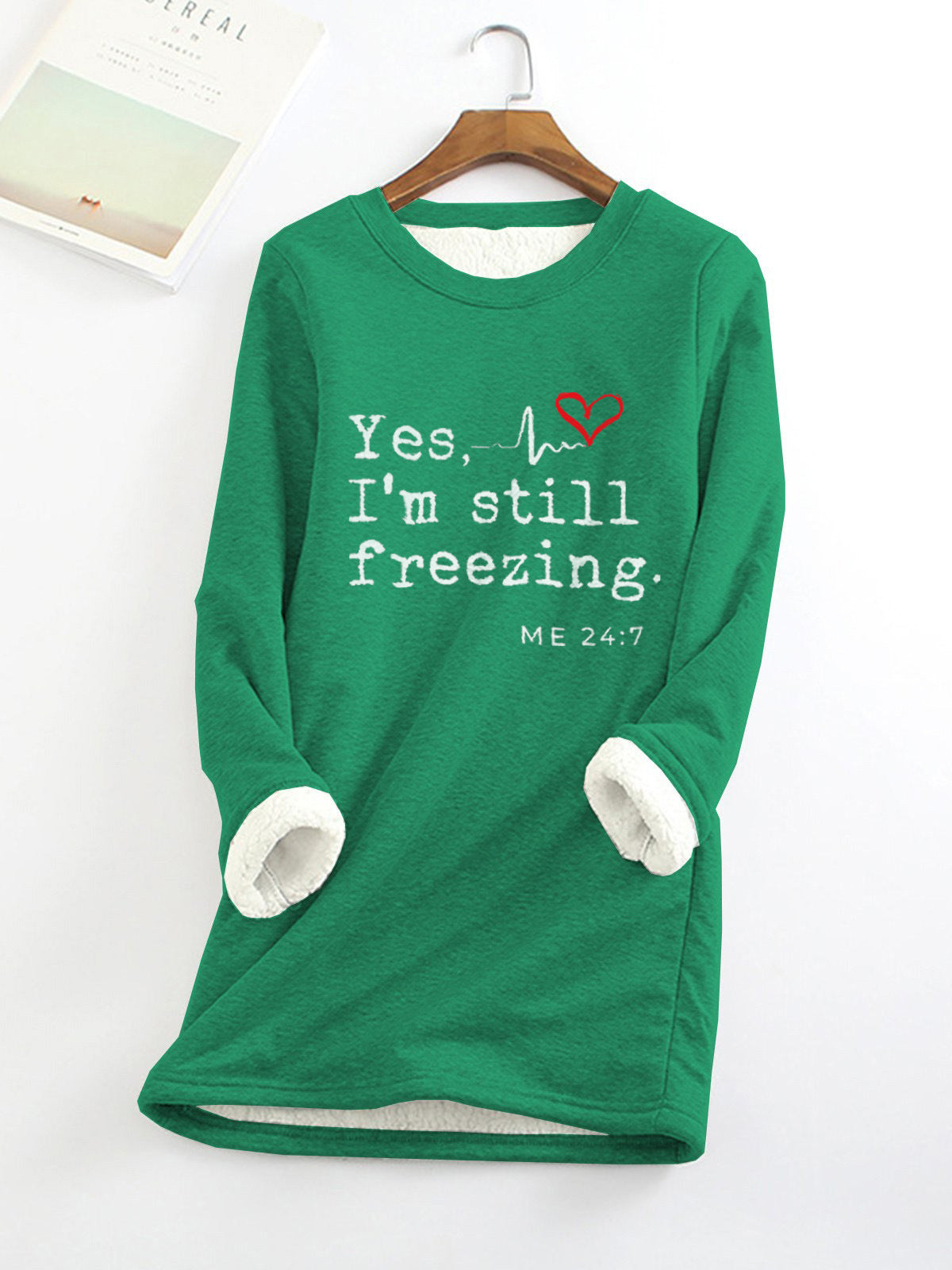 Glamorous Fleece-lined Thermal Base Printing Series Women's Sweater, Sweater