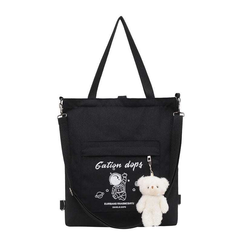 Women's Cartoon Personality Canvas Large Capacity Portable Backpacks