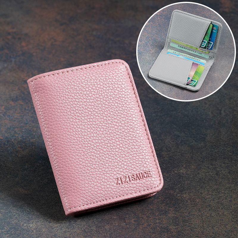 Men's Female Clamp Driving License Leather Card Holder
