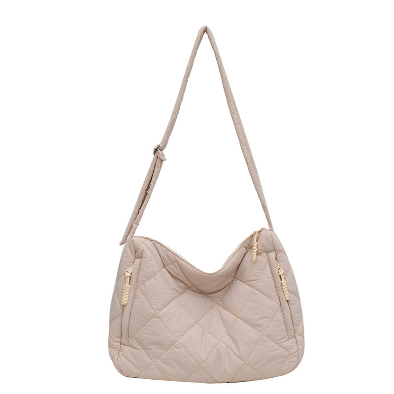 Women's Nylon Down Korean Rhombus Lightweight Large Bags