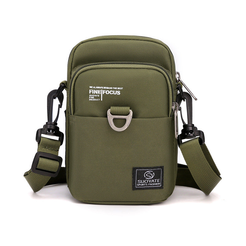 Men's Single Solid Color Mobile Lightweight Leisure Men's Messenger Bags