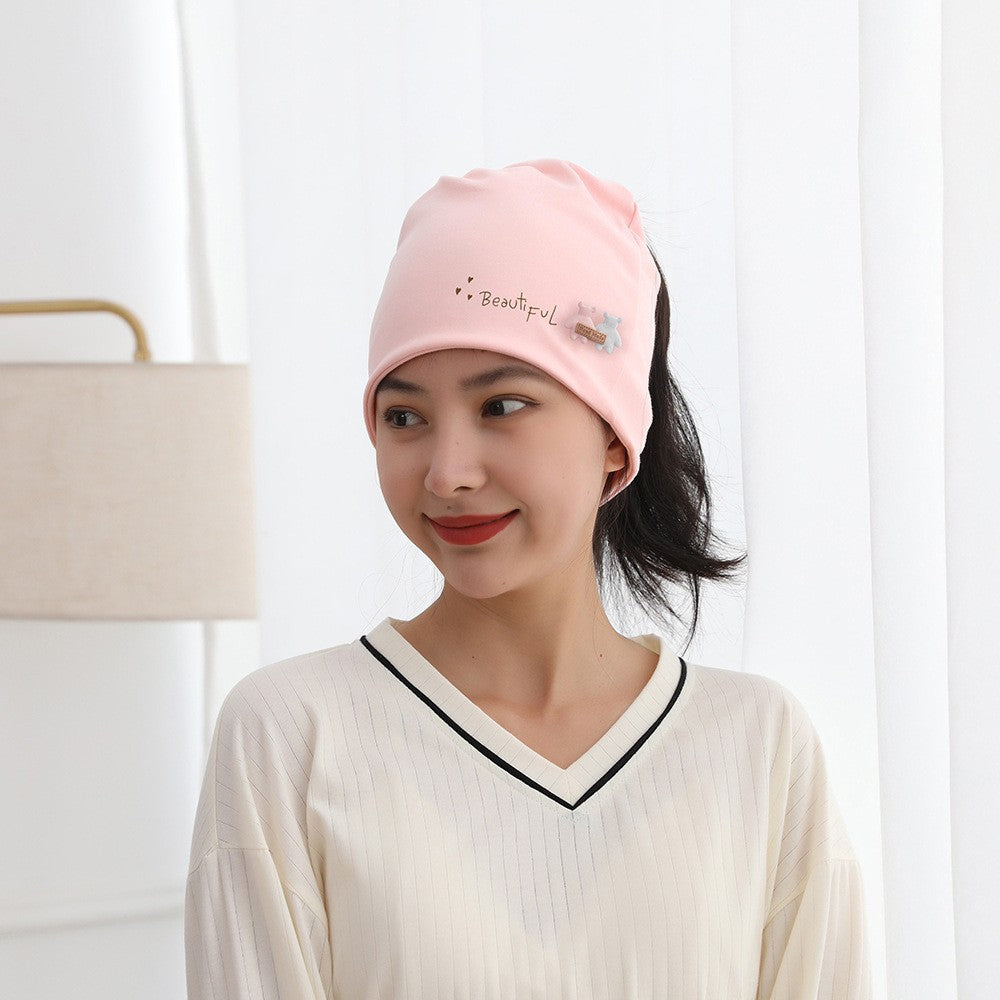 Confinement Cap Printed Hat Headscarf Cotton Bags