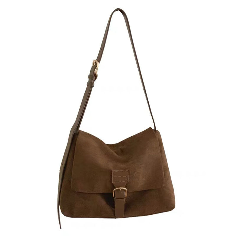 Women's Korean Style Retro Elegant Veet Underarm Crossbody Bags