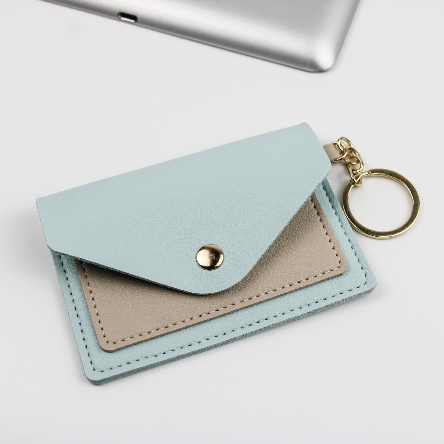 Candy Color Simple Thin With Cover Card Holder