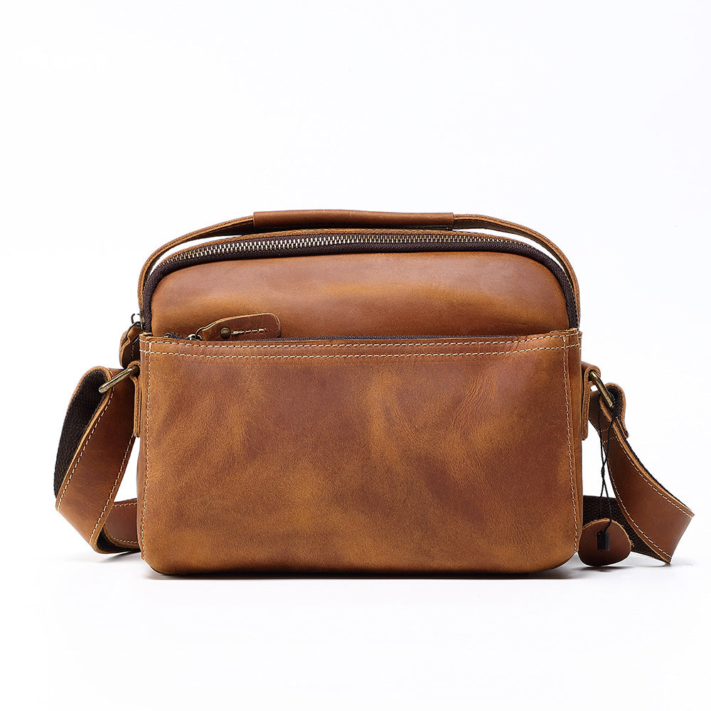 Men's Layer Cowhide Leather Genuine High-grade Crazy Bags