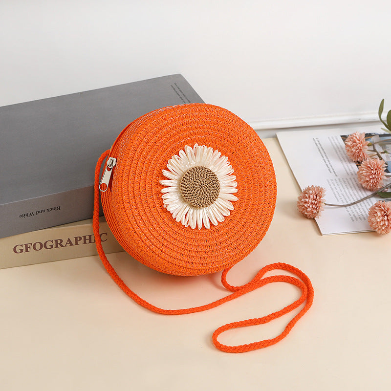 Raffia Woven Mobile Female Summer Beach Crossbody Bags