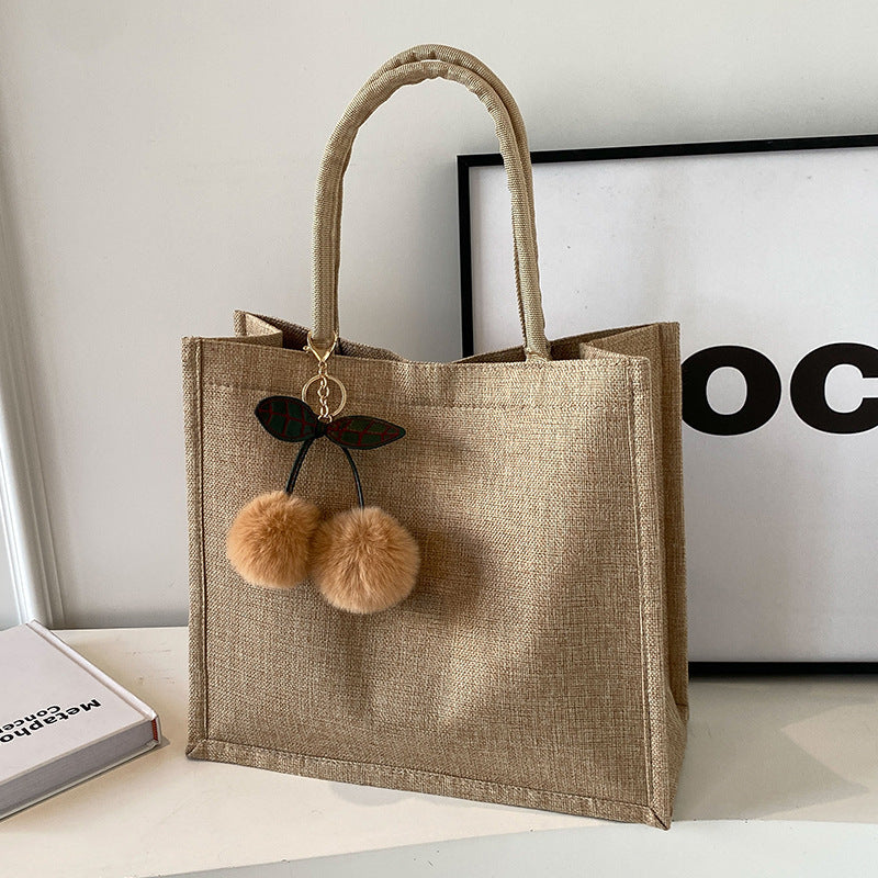 High Large Capacity Linen Fashion Female Shoulder Bags