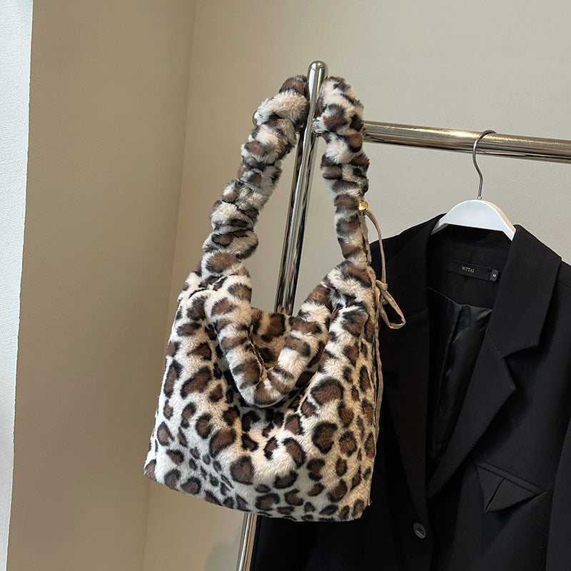 Women's Fur Vintage Leopard Print Street Trendy Crossbody Bags