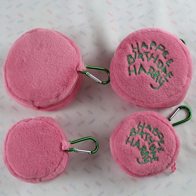 Style Simple Round Niche Earphone Portable Children's Coin Purse