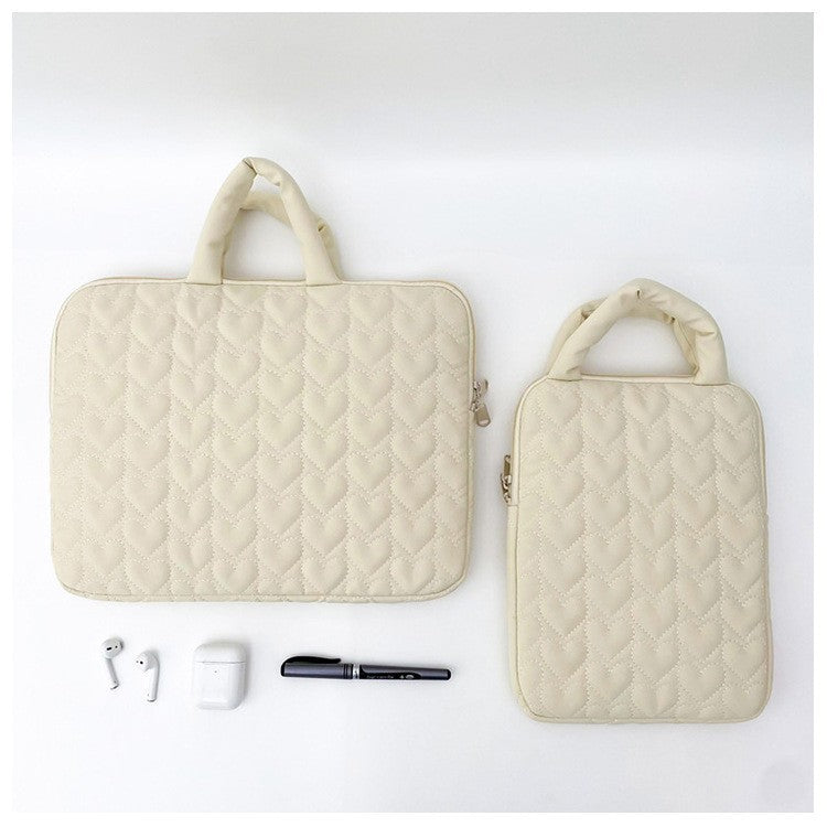 Quilted Peach Heart Notebook Inner Protective Bags