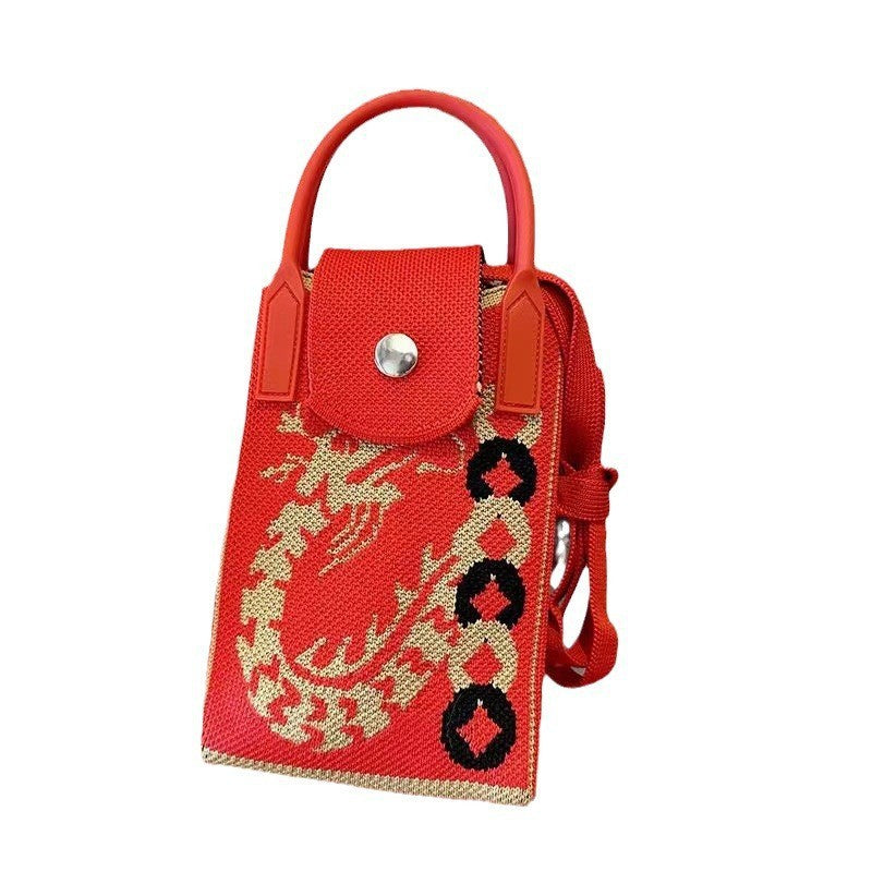 Women's Cat Mini Cute Lightweight Four Knitted Shoulder Bags
