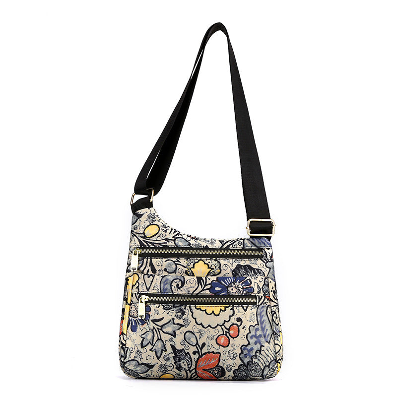 Women's Capacity Multilayer One Nylon Cloth Simple Crossbody Bags