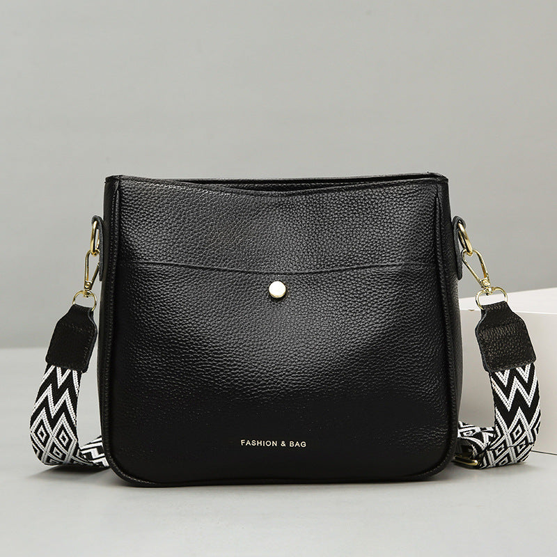 Women's Layer Cowhide Versatile Large Capacity Commuter Crossbody Bags