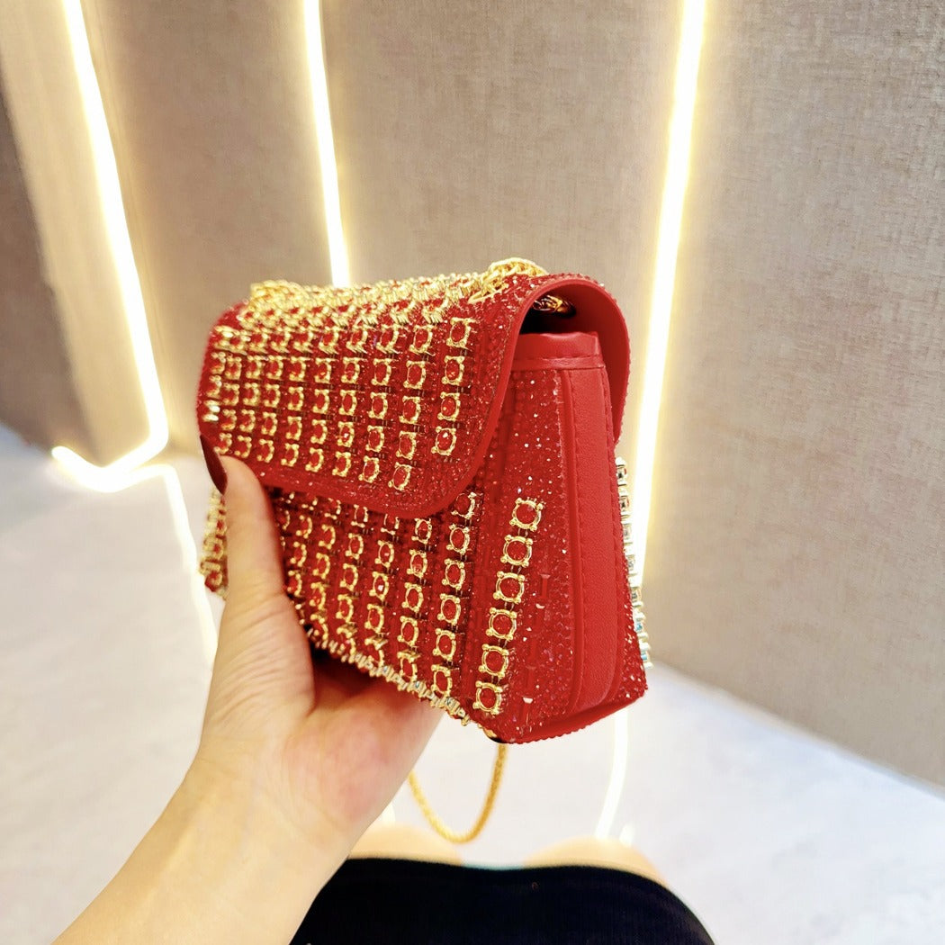 Fashion Elegant Red Bridal Wedding Banquet Clutch Evening Bags