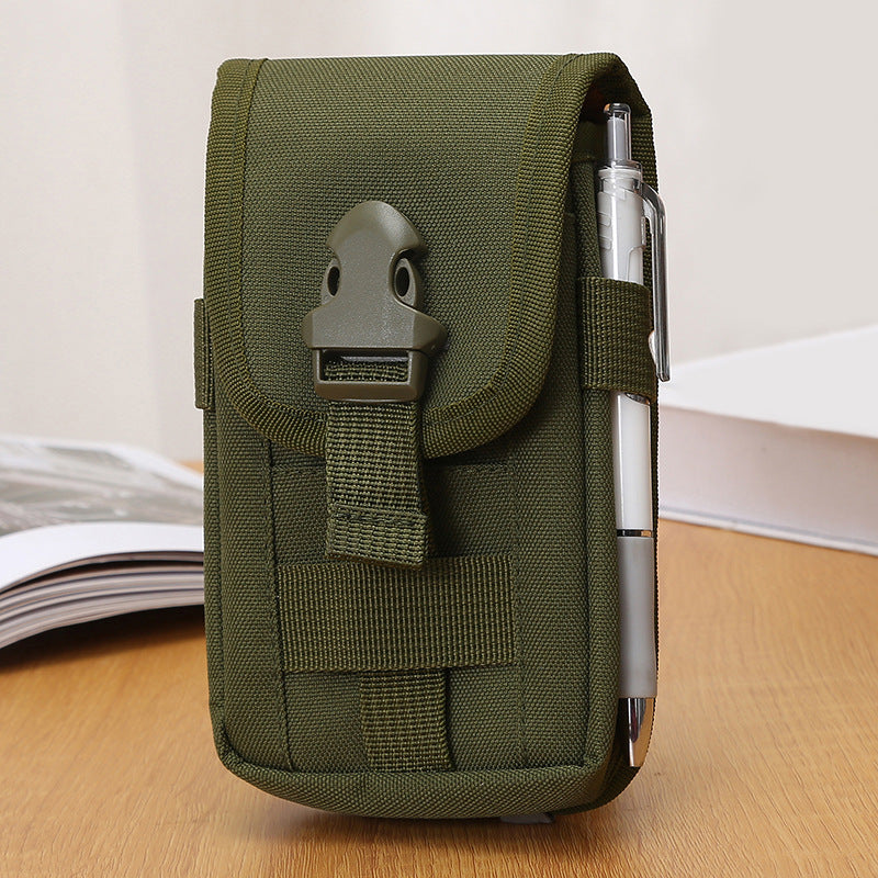 Men's Mobile Oxford Cloth Canvas Vertical Polyester Construction Men's Waist Packs