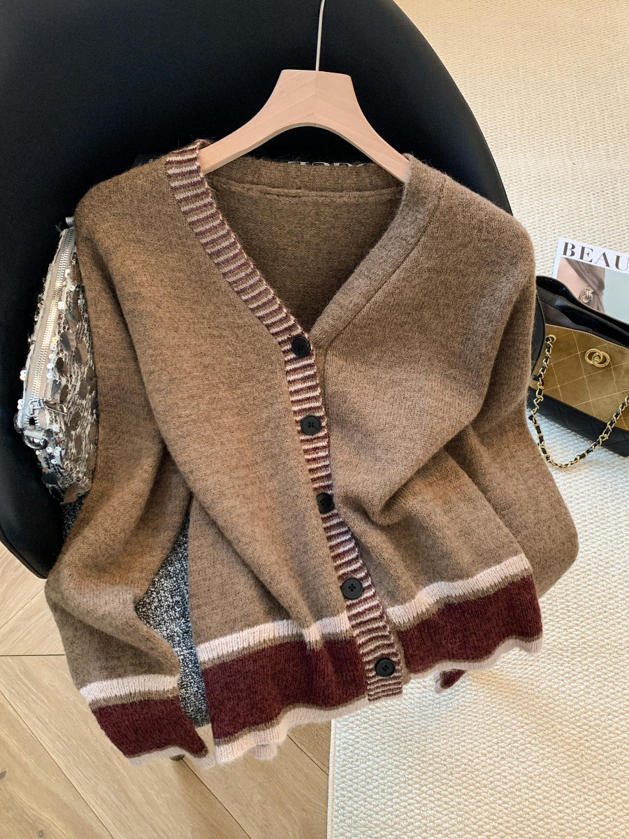 Soft Glutinous Knitted Slim Fit Slimming Sweaters