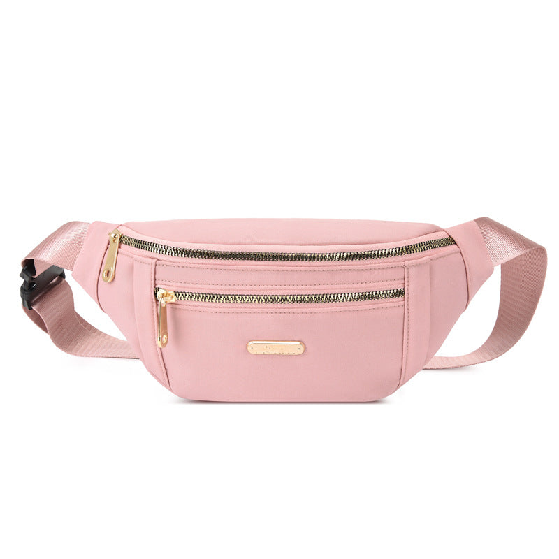 Women's Large Capacity Korean Fashion Double Zipper Waist Packs