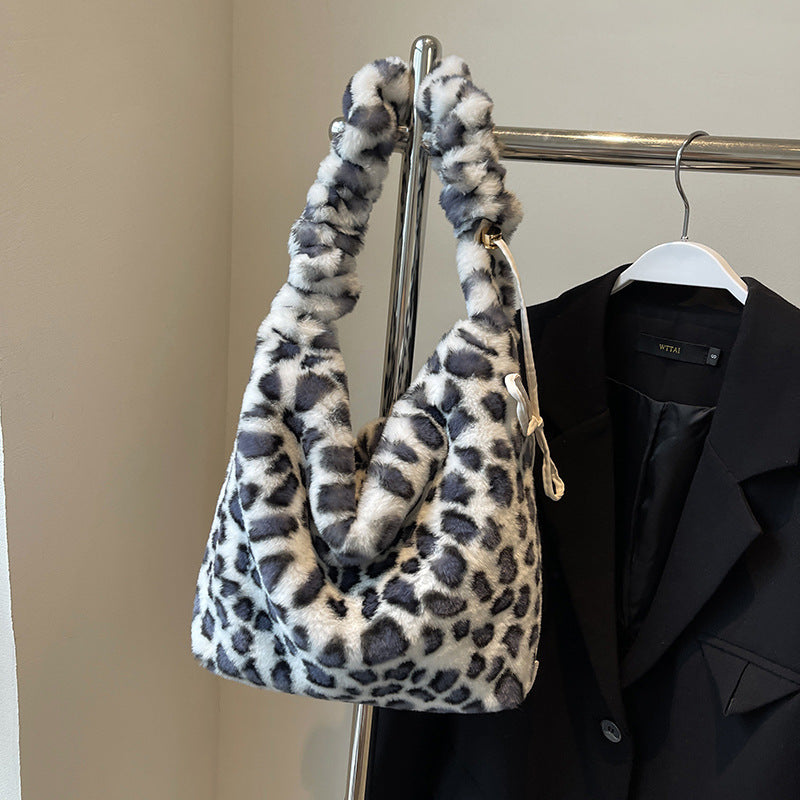 Women's Fur Vintage Leopard Print Street Trendy Crossbody Bags
