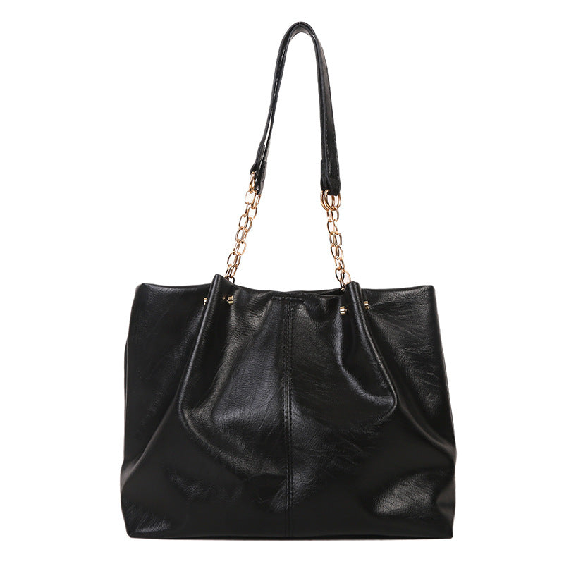 Women's Soft Surface Textured Fashion Leisure Chain Shoulder Bags