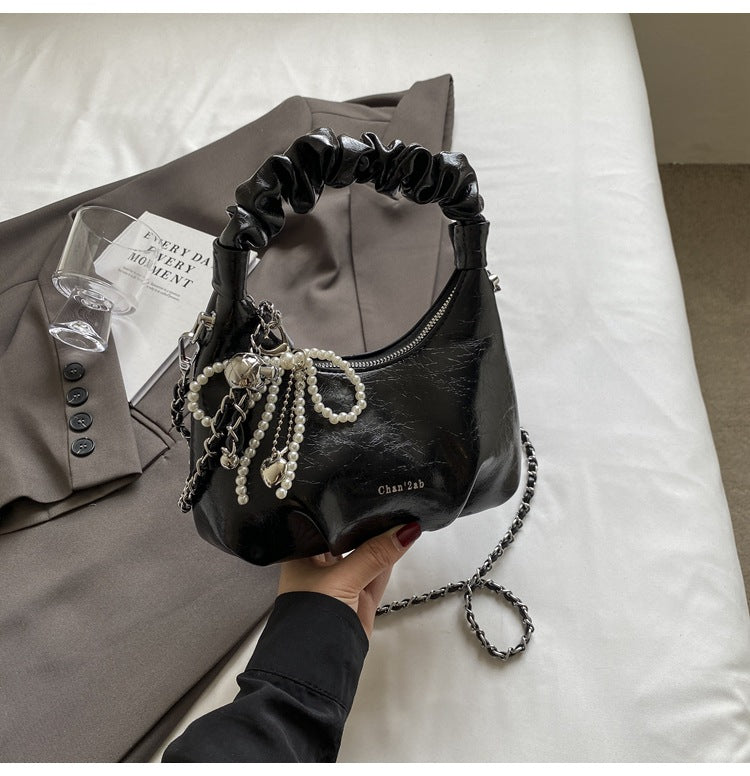 Women's Fashion Portable Pleated Dumpling High Sense Crossbody Bags