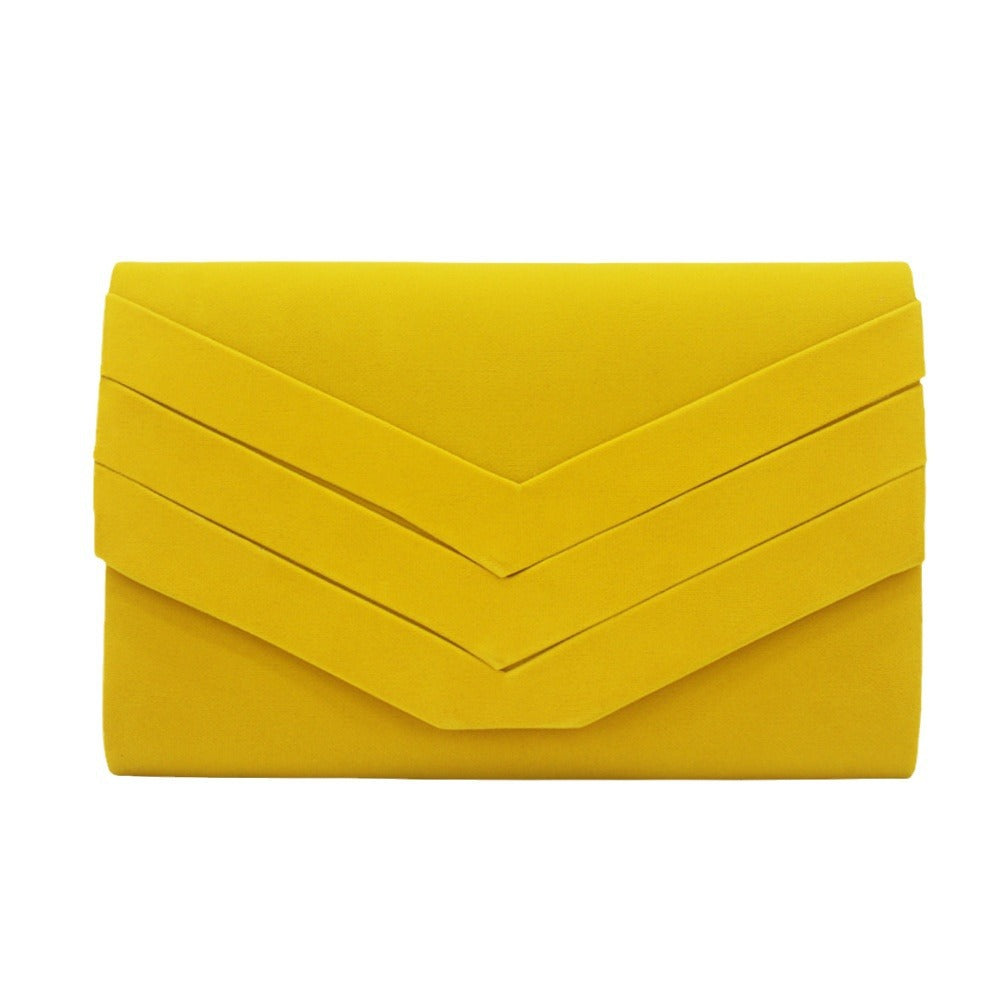 Flannel Three V Folding Fashion Clutch Evening Bags