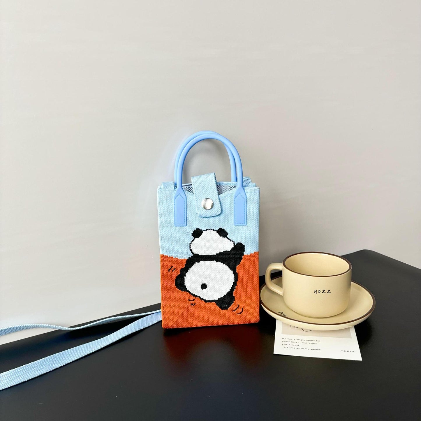 High Sense Mobile Cartoon Knitted Dopamine Bags