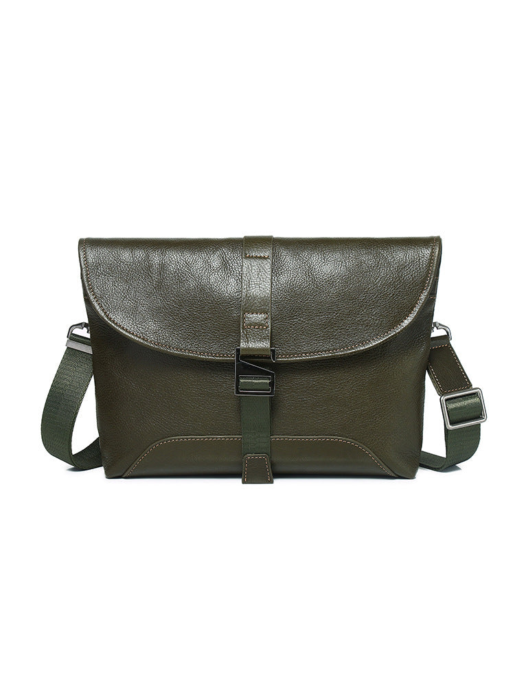 Men's First Layer Cowhide Clutch Commute Pouch Men's Shoulder Bags
