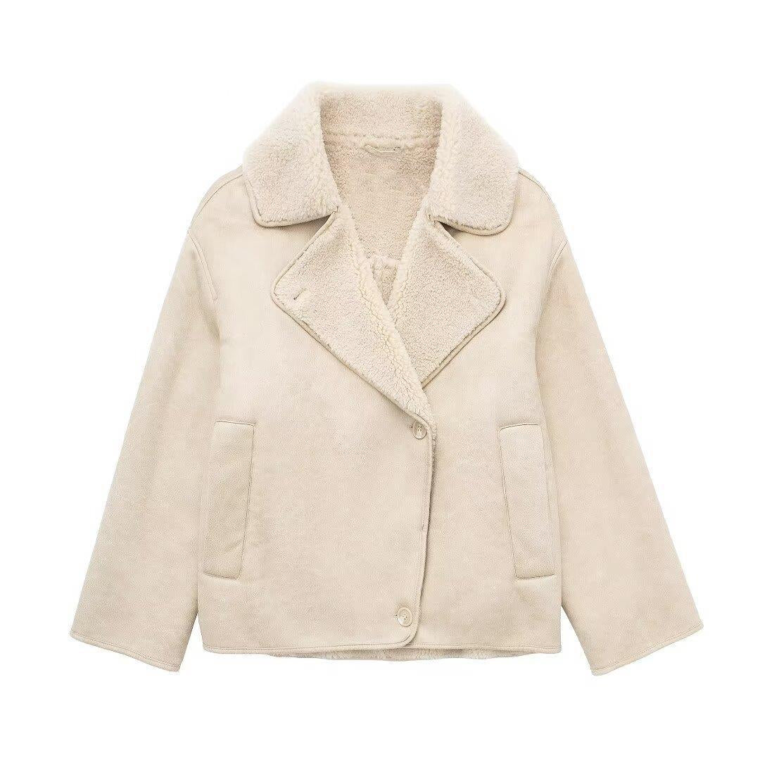 Women's Autumn Street Fashion Fur Double-sided Jackets