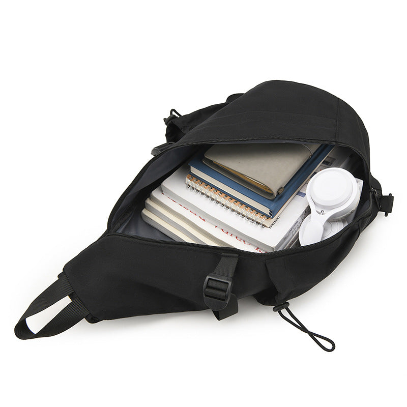Nylon Trendy Style Unisex Contrast Color Men's Messenger Bags