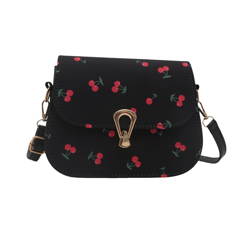 Women's Fresh Fashion Saddle Autumn Cute Strawberry Shoulder Bags
