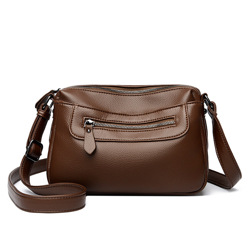 Women's Dumpling Soft Leather Fashion Mom Single Crossbody Bags