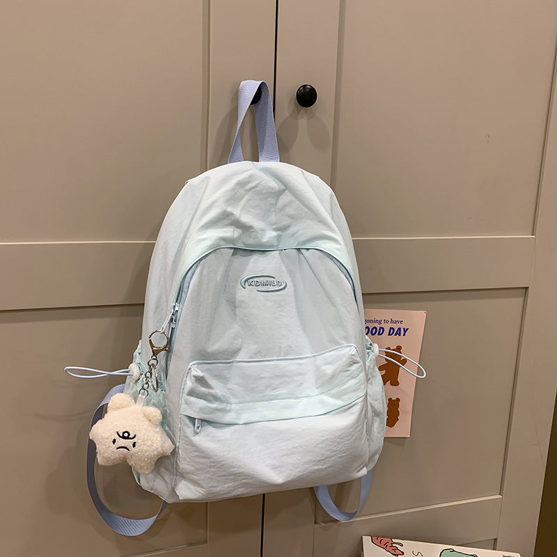 Simple Solid Color For College Female Backpacks