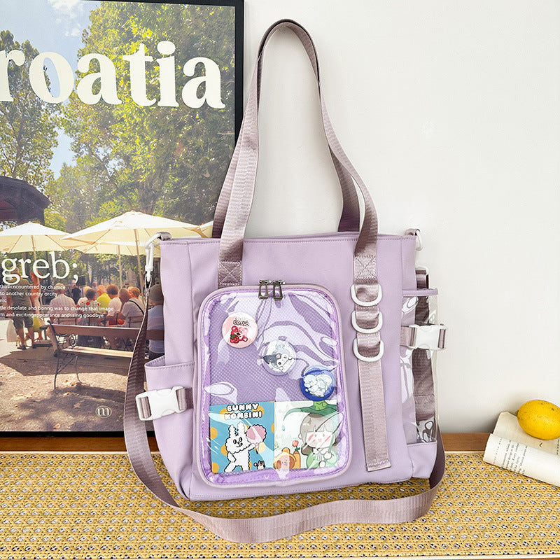 Mori Style Cartoon Easy Matching Transparent Shoulder Bags