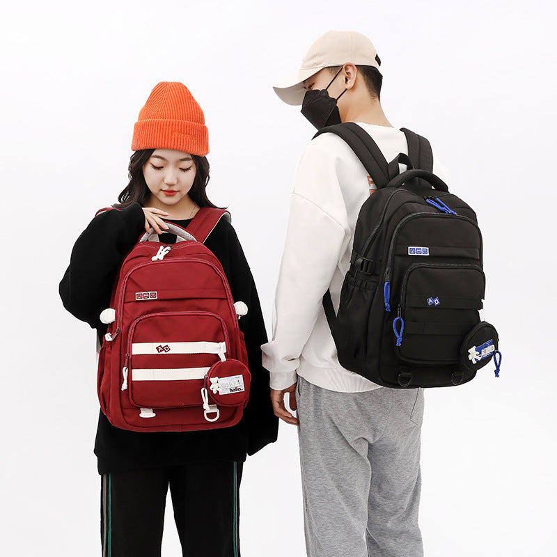 Nylon Boys Artistic Burden Alleviation Large Backpacks