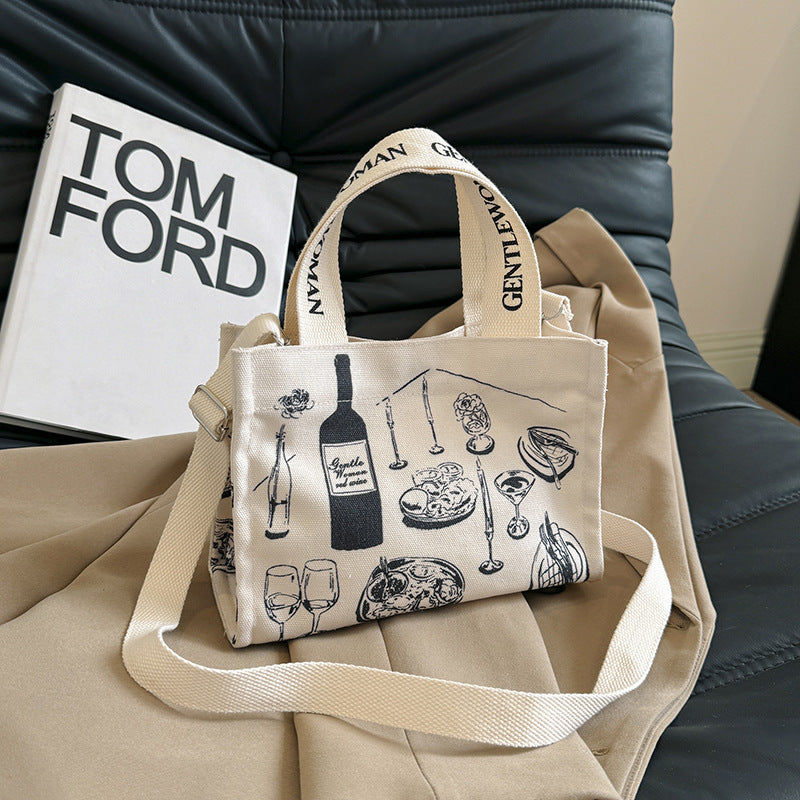 Classy Glamorous Letter Commuter Fashion Canvas Shoulder Bags