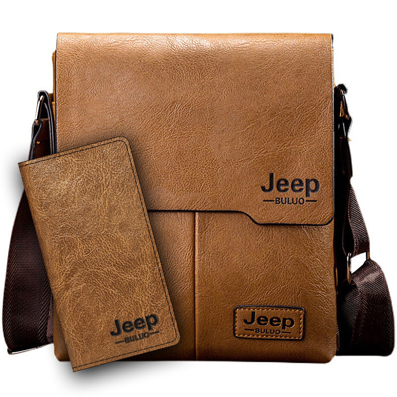 Men's Fashion Stylish Leather Soft Vertical Men's Shoulder Bags