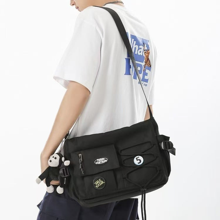 Men's Simple Fashion Campus Class Female Large Men's Messenger Bags