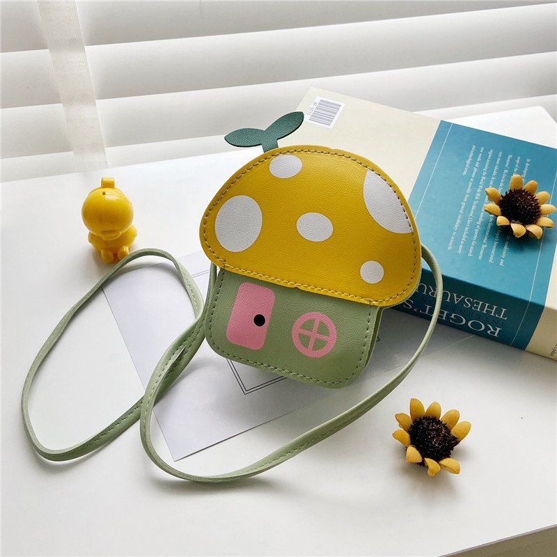 Children's Versatile Cartoon Cute Korean Mushroom Crossbody Bags