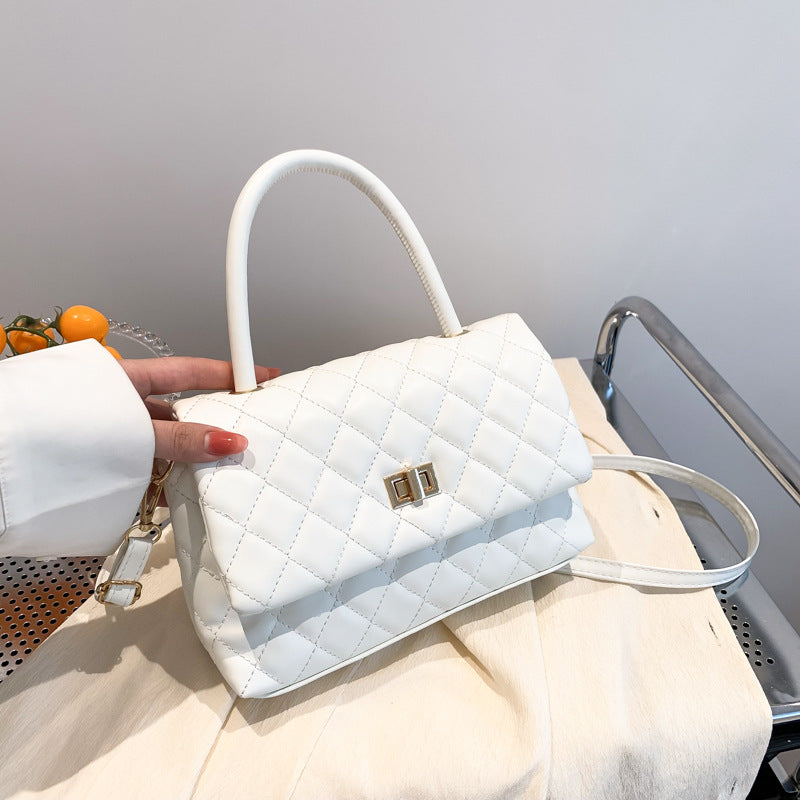 Rhombus Simple Textured Fashion Temperament Commute Bags