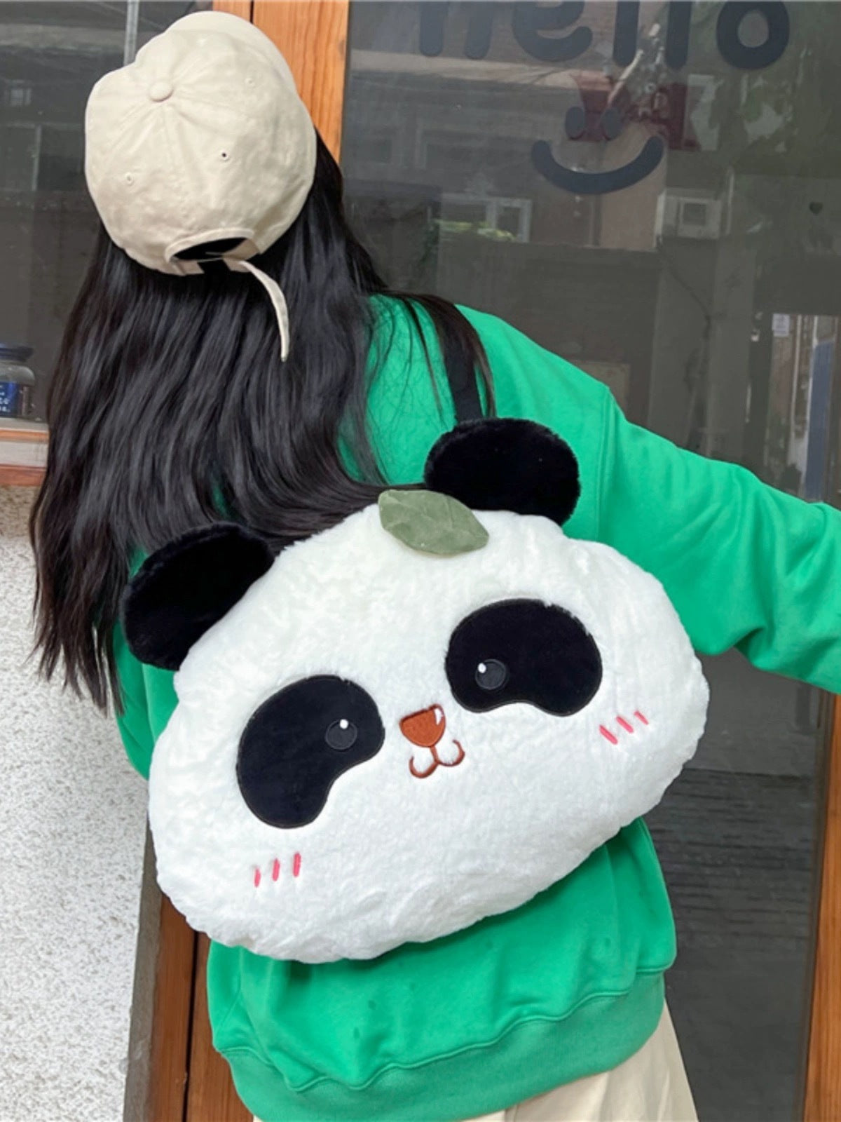 Panda Cartoon Soft Plush Campus Lolita Shoulder Bags