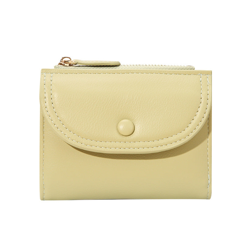Women's Fashion High Sense Simple Zipper Short Coin Purses